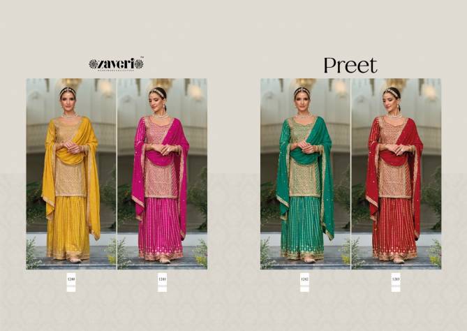 Zaveri Preet Premium Silk Wedding Readymade Suits Catalog
